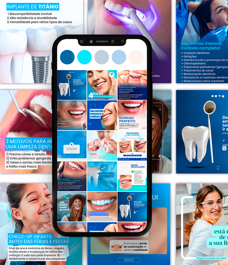Ultra Pack Canva Dentista — Posts prontos para Instagram